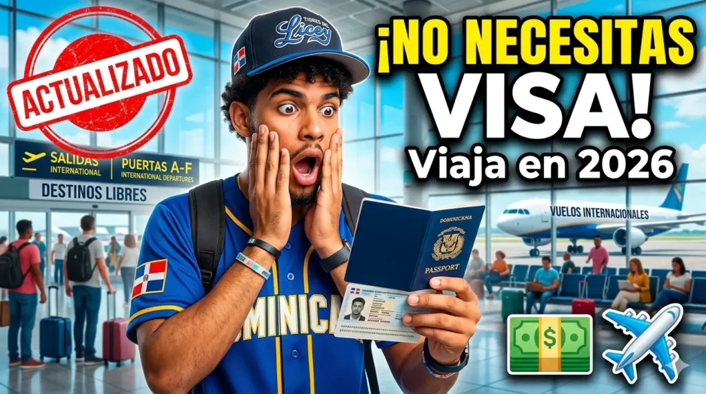 Países que los dominicanos pueden viajar sin visa (2026)