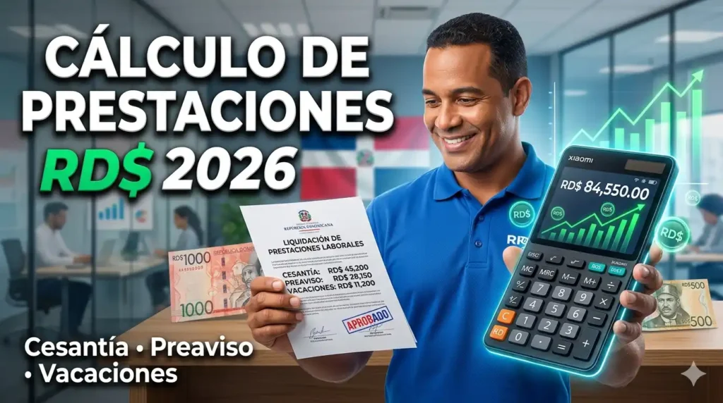 Calculadora Prestaciones Laborales en República Dominicana Calculadora RD 2026
