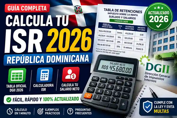 ISR República Dominicana 2026: Tabla y Calculadora DGII